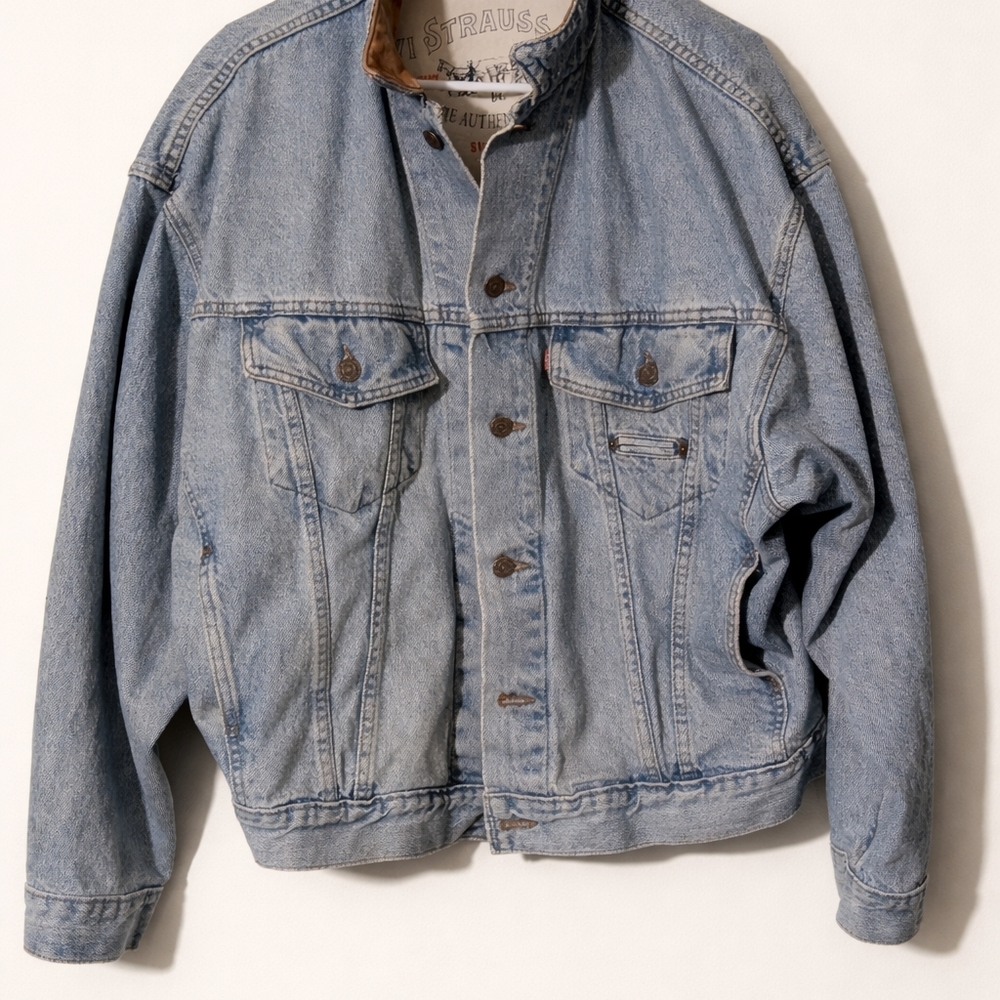 Levi's Light Blue Denim Jacket with Contrast Collar